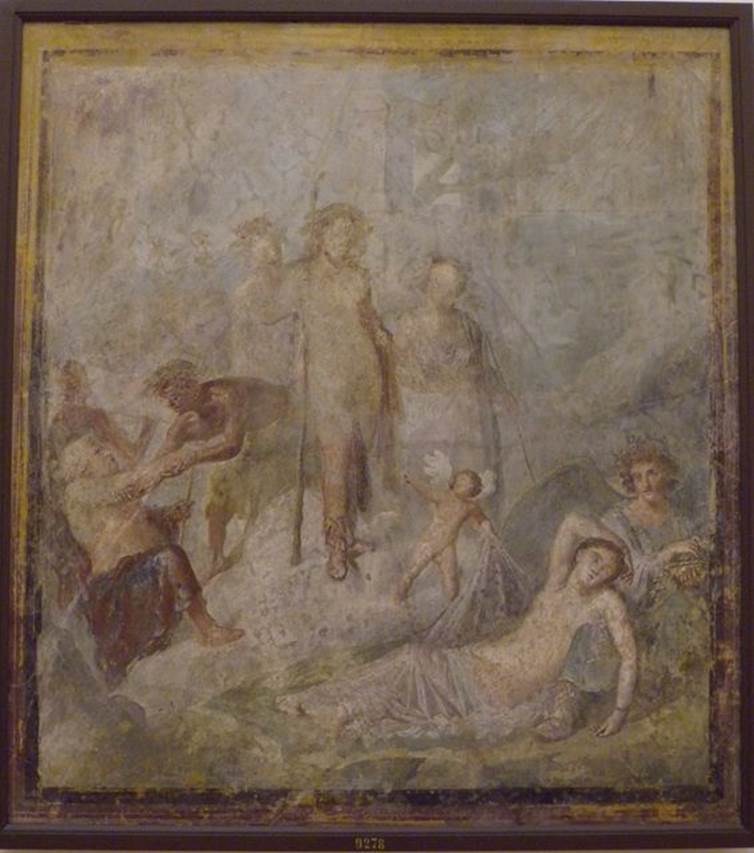 VII Pompeii Room West Wall Of Oecus Wall Painting Of Dionysus Discovering The
